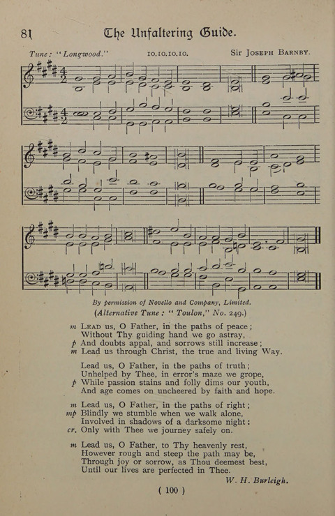 The Y.M.C.A. Hymnal: specially compiled for the use of men page 100