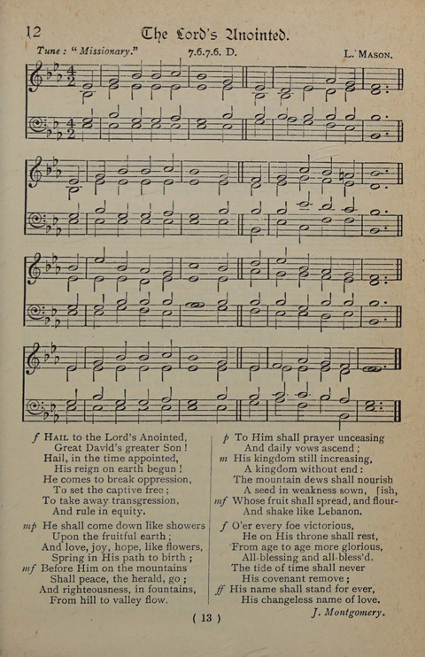 The Y.M.C.A. Hymnal: specially compiled for the use of men page 13