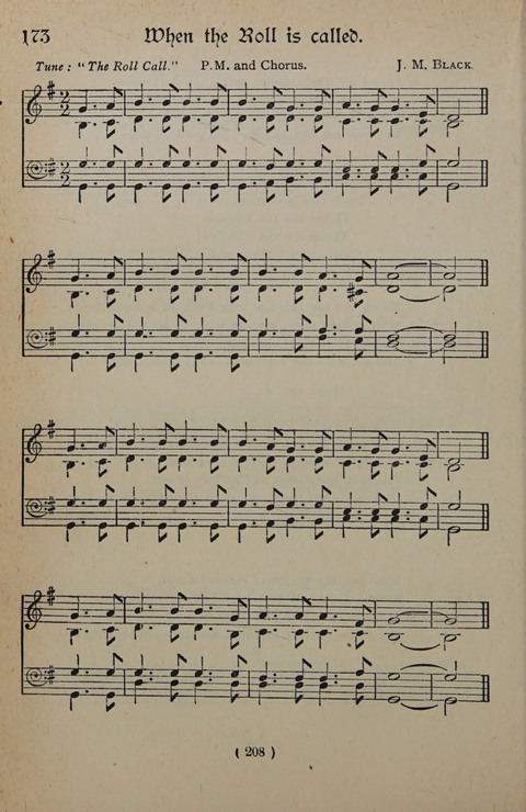 The Y.M.C.A. Hymnal: specially compiled for the use of men page 208