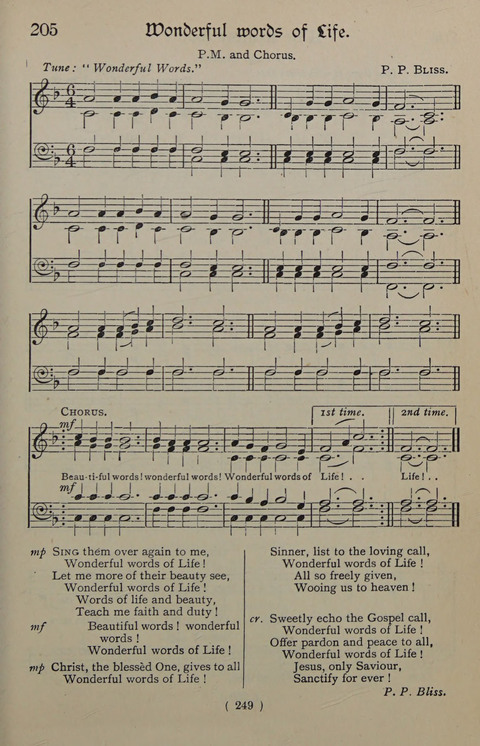 The Y.M.C.A. Hymnal: specially compiled for the use of men page 249