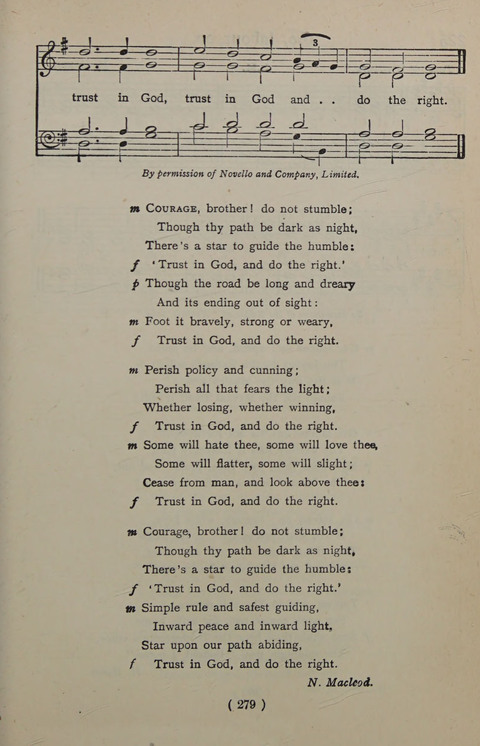 The Y.M.C.A. Hymnal: specially compiled for the use of men page 279