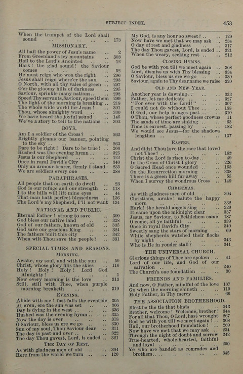 The Y.M.C.A. Hymnal: specially compiled for the use of men page 453
