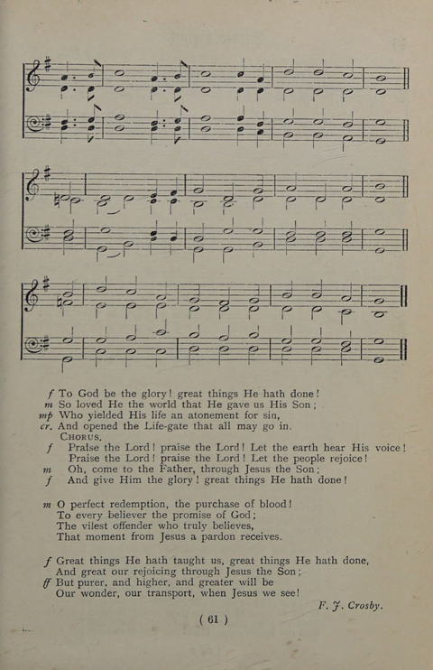 The Y.M.C.A. Hymnal: specially compiled for the use of men page 61