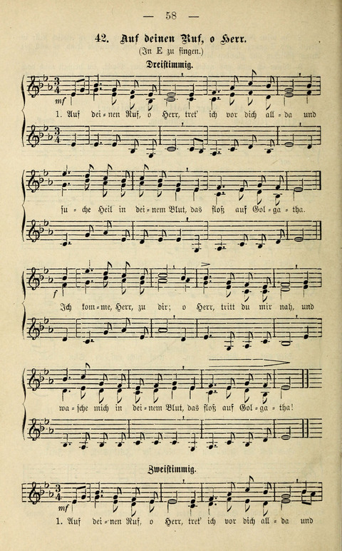 Zwei- und dreistimmige geistliche Lieder und Choräle: zum Gebrauch der Schwestern des Stuttgarter Diakonissenhauses, der Jungfrauen- und ähnlicher Vereine (2. Auflage) page 58